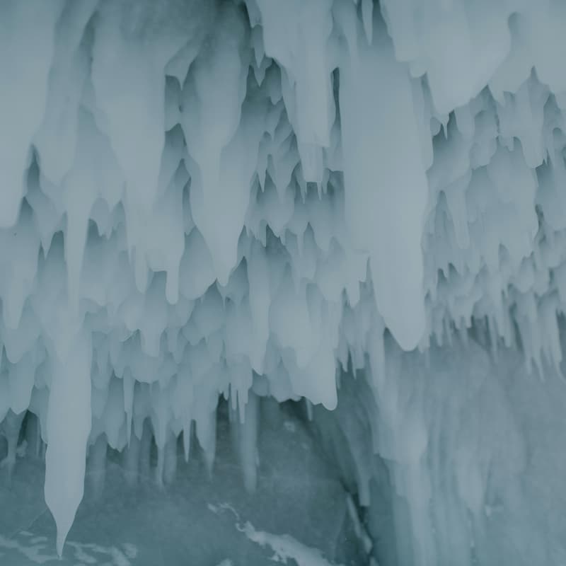 An image of frozen ice